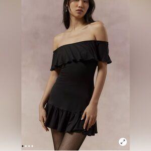 Urban Outfitters UO MRKT Item: Harper Off-The-Shoulder Ruffle Mini Dress Size M